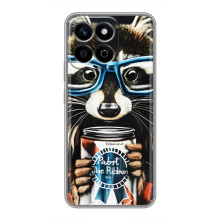 Чохол з принтом для Хуаве́й Хонор Х7с - (Прикольні) (AlphaPrint) (Єнот з банкою)