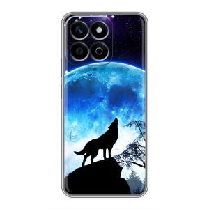 Чохол з Вовком на Huawei Honor X7c – Виє на місяць