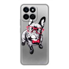 Чехол (ТПУ) Милые собачки для Huawei Honor X7c – Бульдог в очках