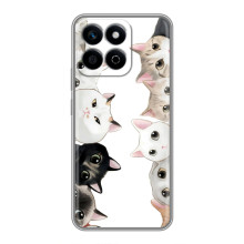 Чохол із милими котиками на Хуавей Гонор Х7с – Чорно-білі котики