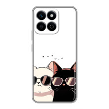 Чохол з малюнком кіт на Huawei Honor X7c (Коти в окулярах)