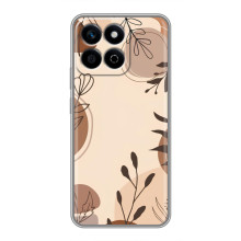 Чехол с цветочным принтом на Гуавей Оннор X7с (Коричневые цветы)