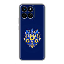 Чехол с украинским гербом на Huawei Honor X7c – Цветочный герб