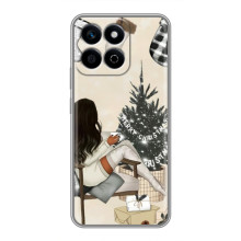 Різдвяні, Святкові Чохли для Хуаве́й Хонор Х7с (Дівчина з ялинкою)