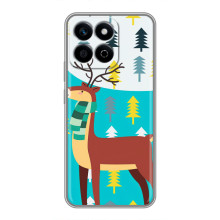 Силіконовий бампер з картинкою звірів для Huawei Honor X7c (Олень із шарфом)