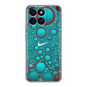 Силиконовый Чехол на Huawei Honor X7c с картинкой Nike (Найк зеленый)