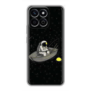 Силиконовый Чехол с принтом "Космонавты" на Huawei Honor X7c – Космонавт на рыбалке