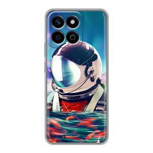 Силиконовый Чехол с принтом "Космонавты" на Huawei Honor X7c – Космонавт в воде