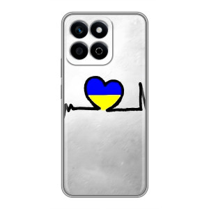 Силиконовый Чехол на Huawei Honor X7c (Я-Украина) – Украинская кардиограмма