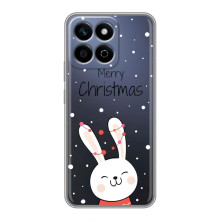 Зимні Чохли для Хуаве́й Хонор Х7с - прозорий фон – Різдвяний заєць