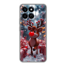 Яркий чехол для Huawei Honor X7c с Зимними Оленятами (Олень среди подарков)