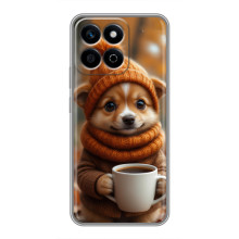 Друкований чохол 'Звірята з кавою' для Huawei Honor X7c – Песик з кавою
