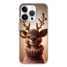 Яскравий чохол для Huawei Honor X7d з Зимові Оленята – Олень в светрі
