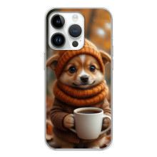 Друкований чохол 'Звірята з кавою' для Huawei Honor X7d – Песик з кавою