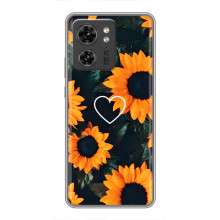 Чехлы с картинкой Подсолнухов для Хuawei Онор Х8 5Г (Сердечко в подсолнухах)