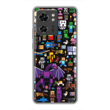 Чехол майнкрафт для Huawei Honor X8 5G (Все персонажи)
