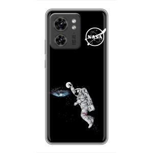 Силиконовый бампер с принтом "Наса" на Huawei Honor X8 5G – Космонавт баскетболист