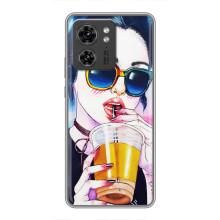 Чехол с картинкой Модные Девчонки Huawei Honor X8 5G (Девушка с коктейлем)