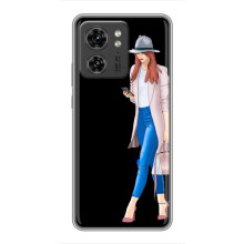 Чехол с картинкой Модные Девчонки Huawei Honor X8 5G (Девушка со смартфоном)