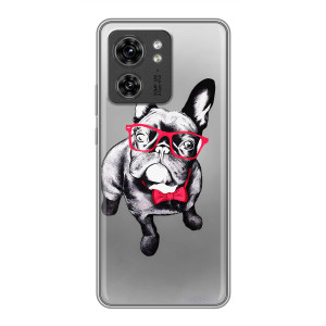 Чехол (ТПУ) Милые собачки для Huawei Honor X8 5G (Бульдог в очках)