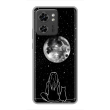 Чохол з малюнком кіт на Huawei Honor X8 5G (Дівчина з котом)