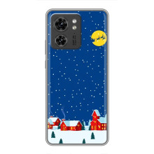 Силиконовый бампер на рождество для Huawei Honor X8 5G (Город в снегу)