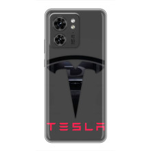 Силиконовый бампер с картинкой машины на Huawei Honor X8 5G (Logo TESLA)