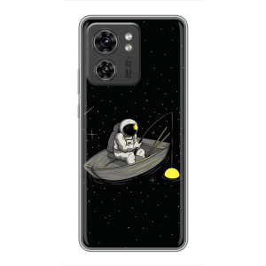 Силиконовый Чехол с принтом "Космонавты" на Huawei Honor X8 5G – Космонавт на рыбалке