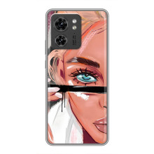 Силиконовый Чехол на Huawei Honor X8 5G с картинкой Стильных Девушек (Девушка и ресницы)