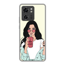 Силиконовый Чехол на Huawei Honor X8 5G с картинкой Стильных Девушек (С напитком)