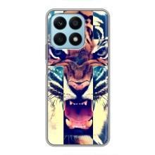 Чехлы с изображением разных животных для Huawei Honor X8a (Яркий Тигр)