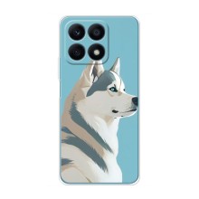 Чохол з Хаскі Huawei Honor X8a - (AlphaPrint) (Хаскі арт)