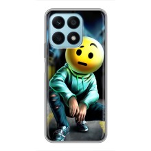 Чехол для Хуавей Хонор х8а - (AlphaPrint) с печатью (ТОП продаж) (Парень смайл)