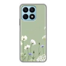 Чохол з квітковим принтом на Huawei Honor Х8а – Квіти на зеленому