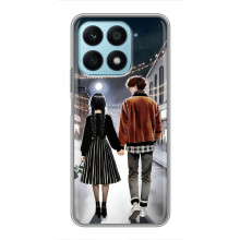 Чехол с дизайном Венздей 2 на Huawei Honor X8a – Уэнсдей и Тайлер