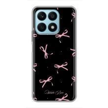 Чохол з бантиками на Huawei Honor Х8а – Банти на чорному