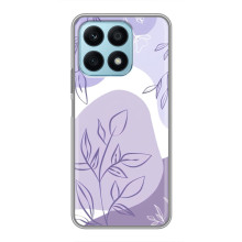 Силконовий чохол з принтом в квітах на Huawei Honor X8a – Фіолетовий дизайн