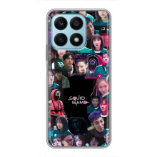 Чехол Гра в кальмара для Huawei Honor X8a – Коллаж игры кальмара