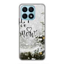 Новорічні, Святкові Чохли для Huawei Honor X8a - 2024 год (Let it snow)