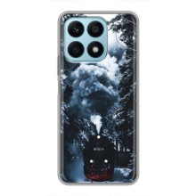 Новорічні, Святкові Чохли для Huawei Honor X8a - 2024 год (Зимовий потяг)