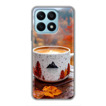 Чехол с уникальным дизайном «Осень с кофе» для Huawei Honor X8a – Кофе на природе