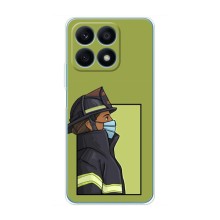 Силиконовый бампер (Работники) на Huawei Honor X8a – Пожарник