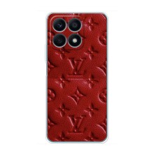 Текстурный Чехол Louis Vuitton для Хуавей Хонор X8a – Красный ЛВ