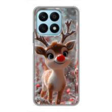 Яркий чехол для Huawei Honor X8a с Зимними Оленятами