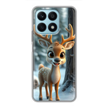 Яскравий чохол для Huawei Honor X8a з Зимові Оленята – Оленятко в лісі