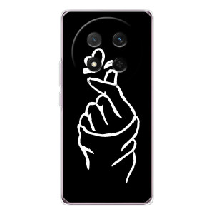 Чехлы (Знак сердечка) на Huawei Honor X9c – Сердце на черном
