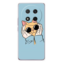 Бампер с изображением Котиков для Хuawei Понор Х9с (КОТИК в очках)