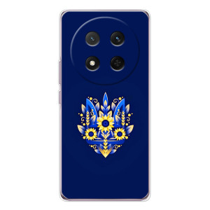 Чохол з картинкою (Патріотичний ГЕРБ) на Huawei Honor X9c (Герб в квітах)