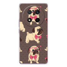 Чехол (ТПУ) Милые собачки для Huawei Honor X9c (Собачки Мопсики)