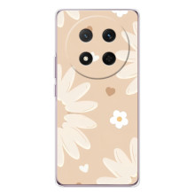 Чехол с цветочным принтом на Хонор X9с – Бежевые цветы